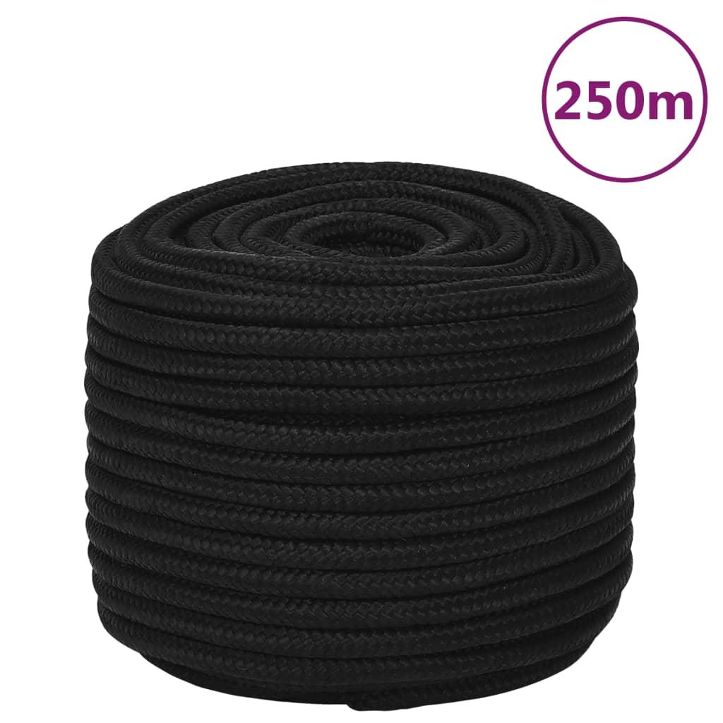 vidaXL Rep svart 14 mm 250 m polyester