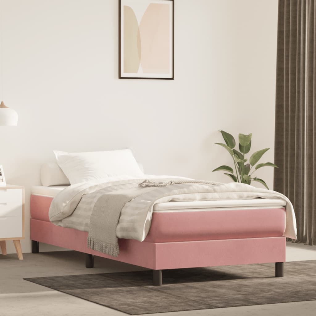 vidaXL Sängram rosa 80x200 cm sammet