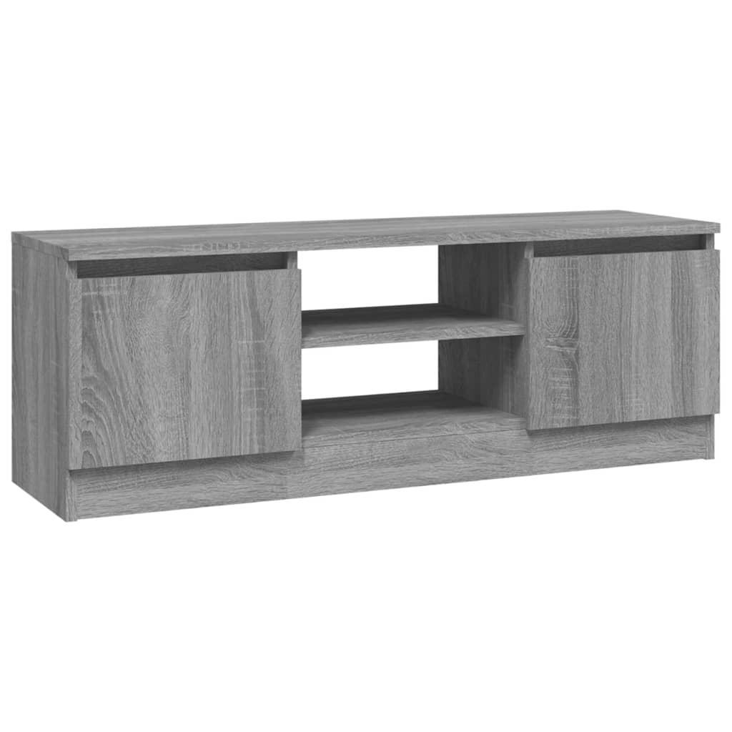vidaXL TV-bänk med dörr grå sonoma 102x30x36 cm