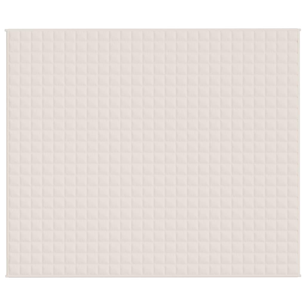 vidaXL Tyngdtäcke gräddvit 220x260 cm 15 kg tyg