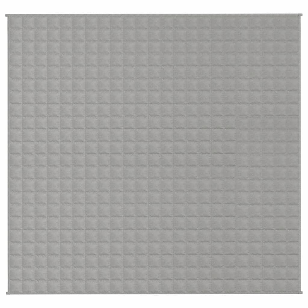 vidaXL Tyngdtäcke grå 220x235 cm 15 kg tyg