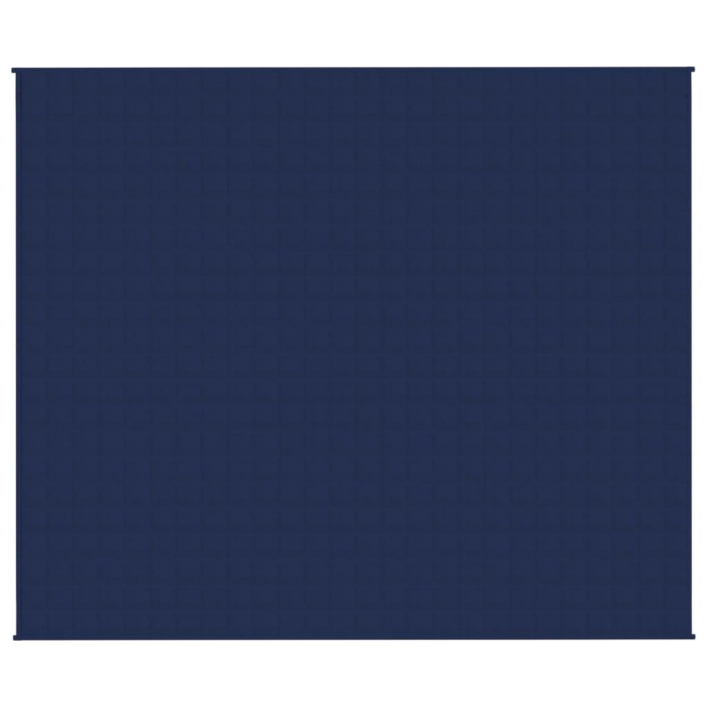 vidaXL Tyngdtäcke blå 220x260 cm 15 kg tyg