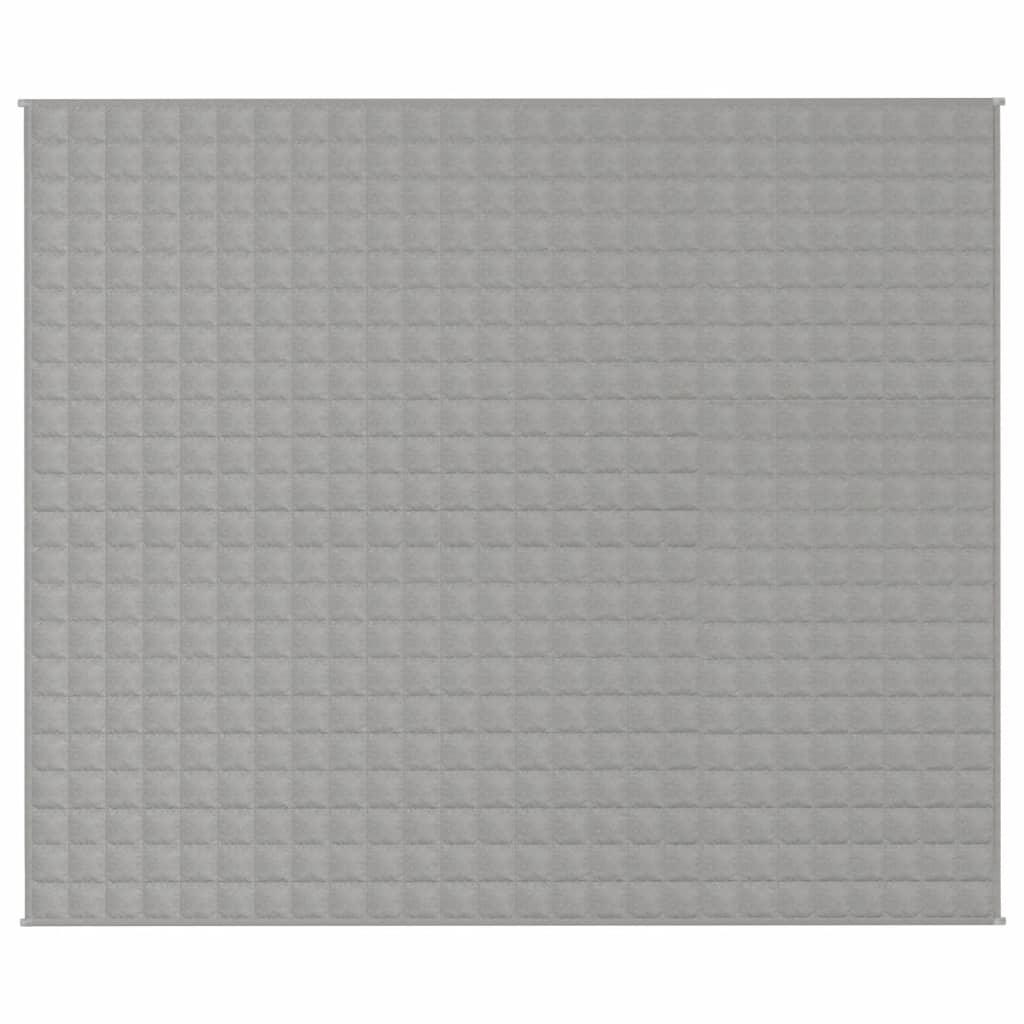 vidaXL Tyngdtäcke grå 220x260 cm 11 kg tyg