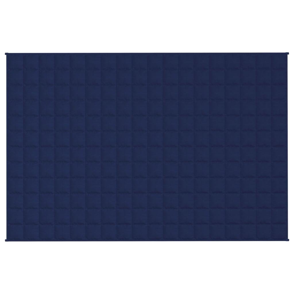 vidaXL Tyngdtäcke blå 120x180 cm 9 kg tyg