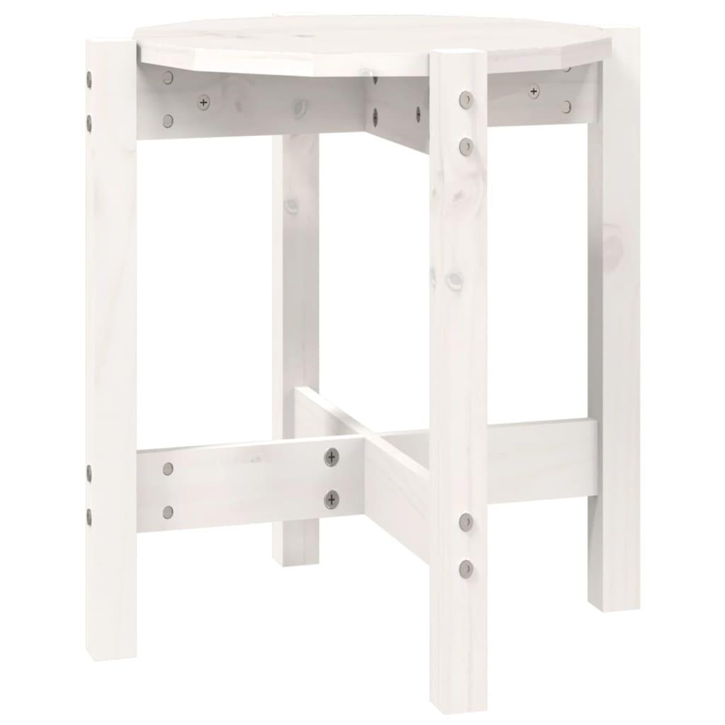 vidaXL Soffbord vit Ø 42,5x45 cm massiv furu