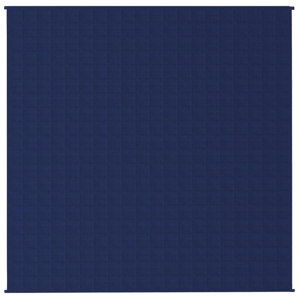 vidaXL Tyngdtäcke blå 200x200 cm 9 kg tyg