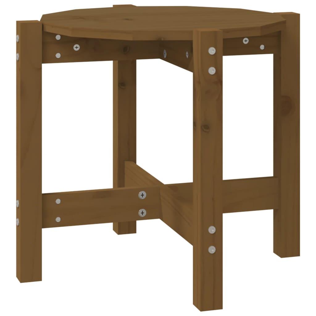 vidaXL Soffbord honungsbrun Ø 52,5x45 cm massiv furu