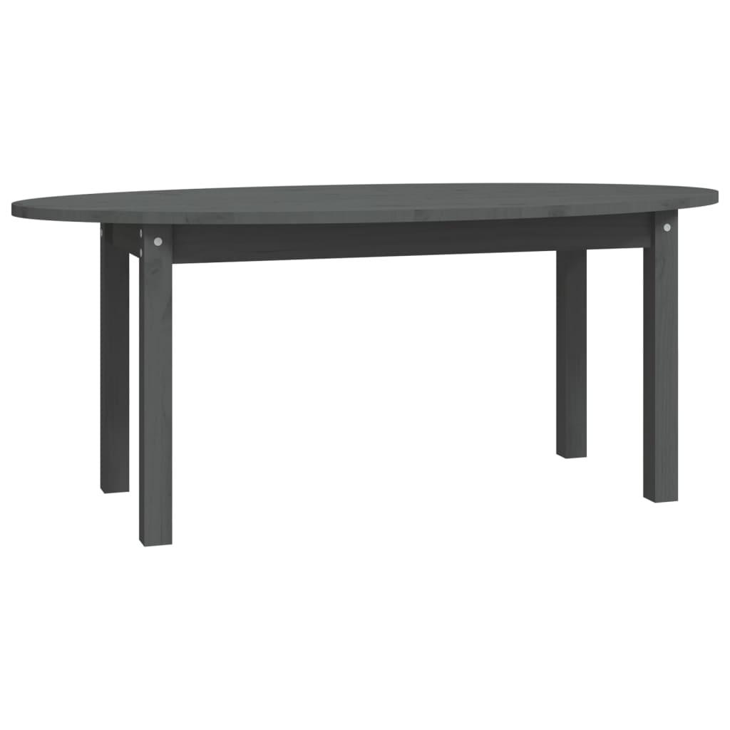 vidaXL Soffbord grå 110x55x45 cm massiv furu