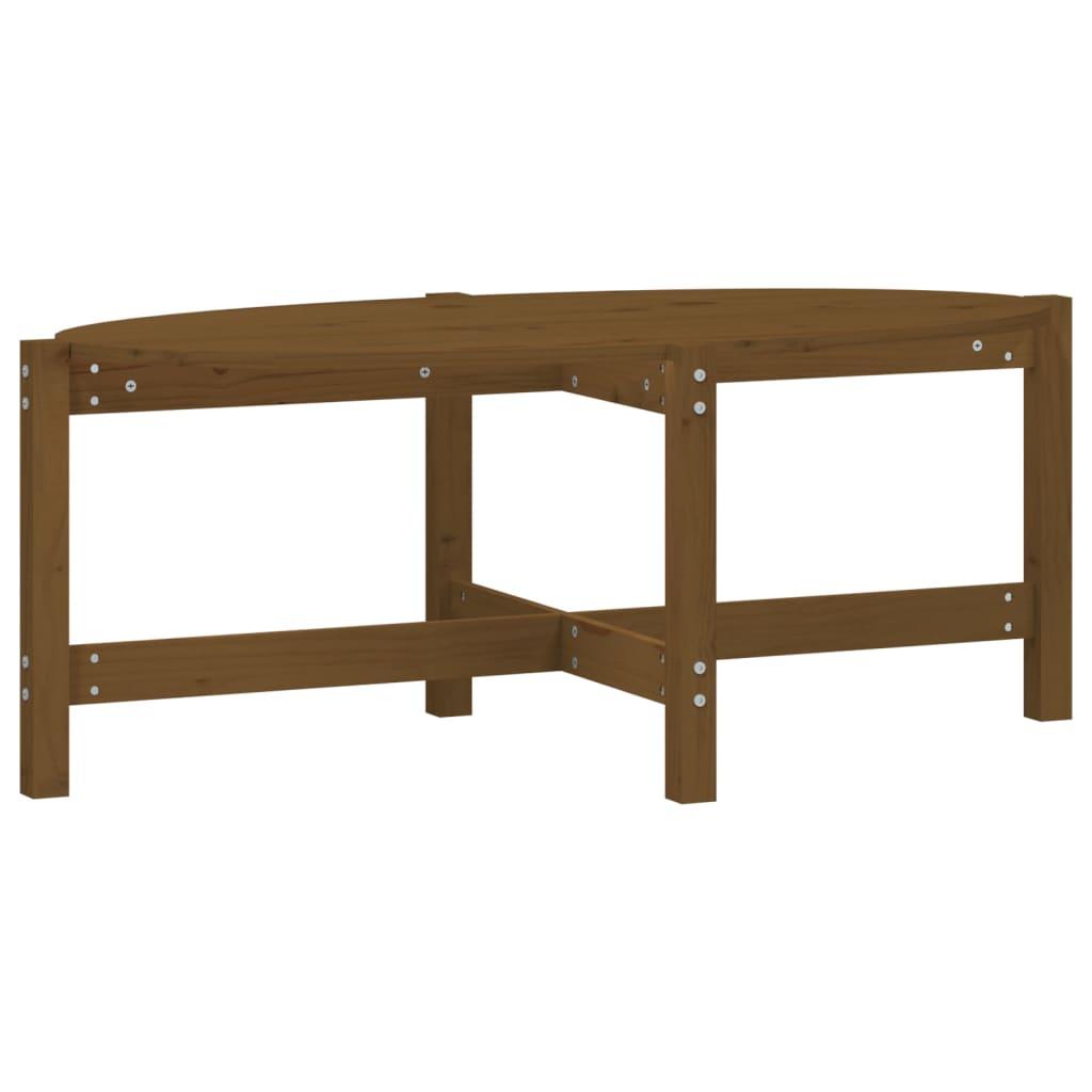 vidaXL Soffbord honungsbrun 118x63x45 cm massiv furu