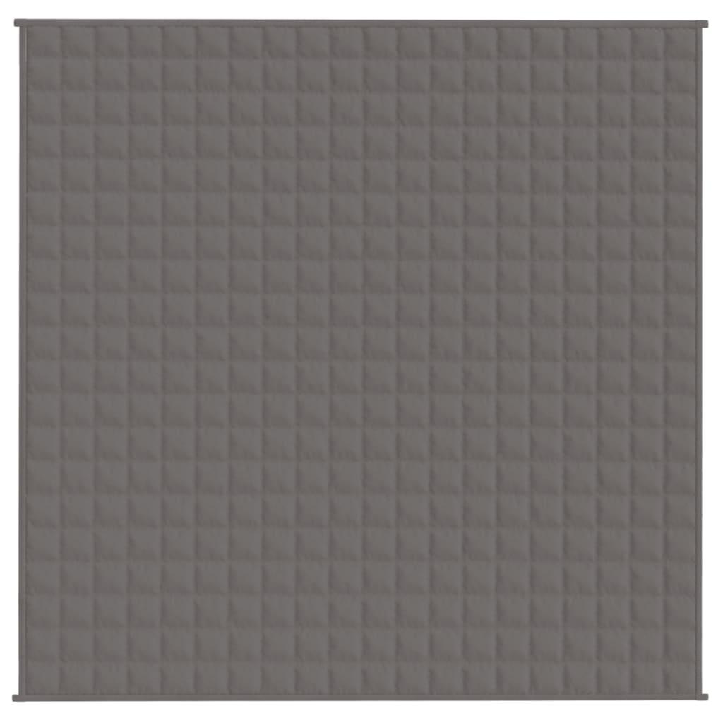 vidaXL Tyngdtäcke grå 200x200 cm 13 kg tyg