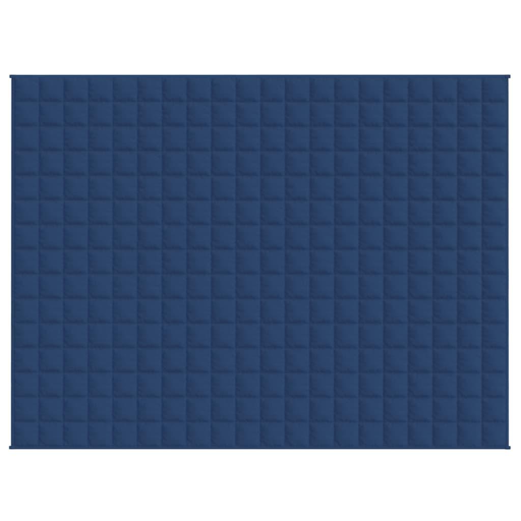 vidaXL Tyngdtäcke blå 150x200 cm 11 kg tyg
