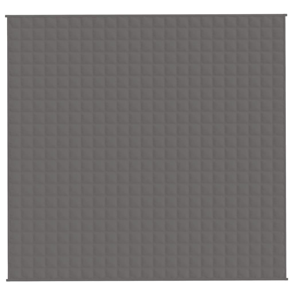 vidaXL Tyngdtäcke grå 220x235 cm 11 kg tyg