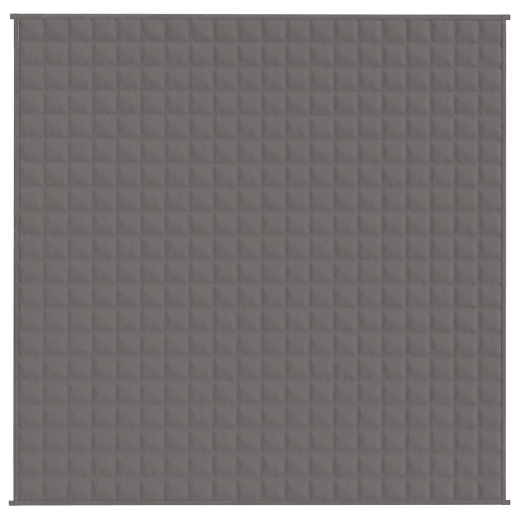 vidaXL Tyngdtäcke grå 200x200 cm 9 kg tyg