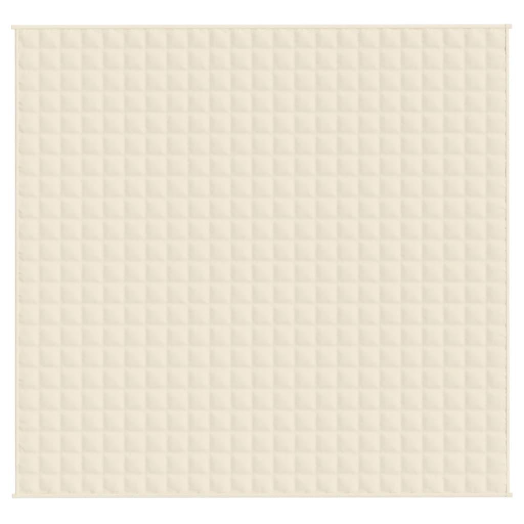 vidaXL Tyngdtäcke gräddvit 220x235 cm 15 kg tyg