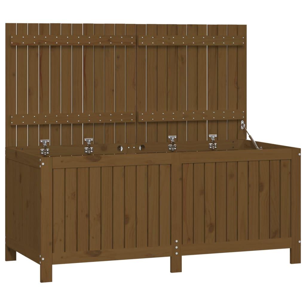 vidaXL Förvaringslåda honungsbrun 147x68x64 cm massiv furu
