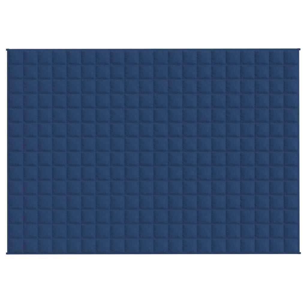 vidaXL Tyngdtäcke blå 140x200 cm 6 kg tyg