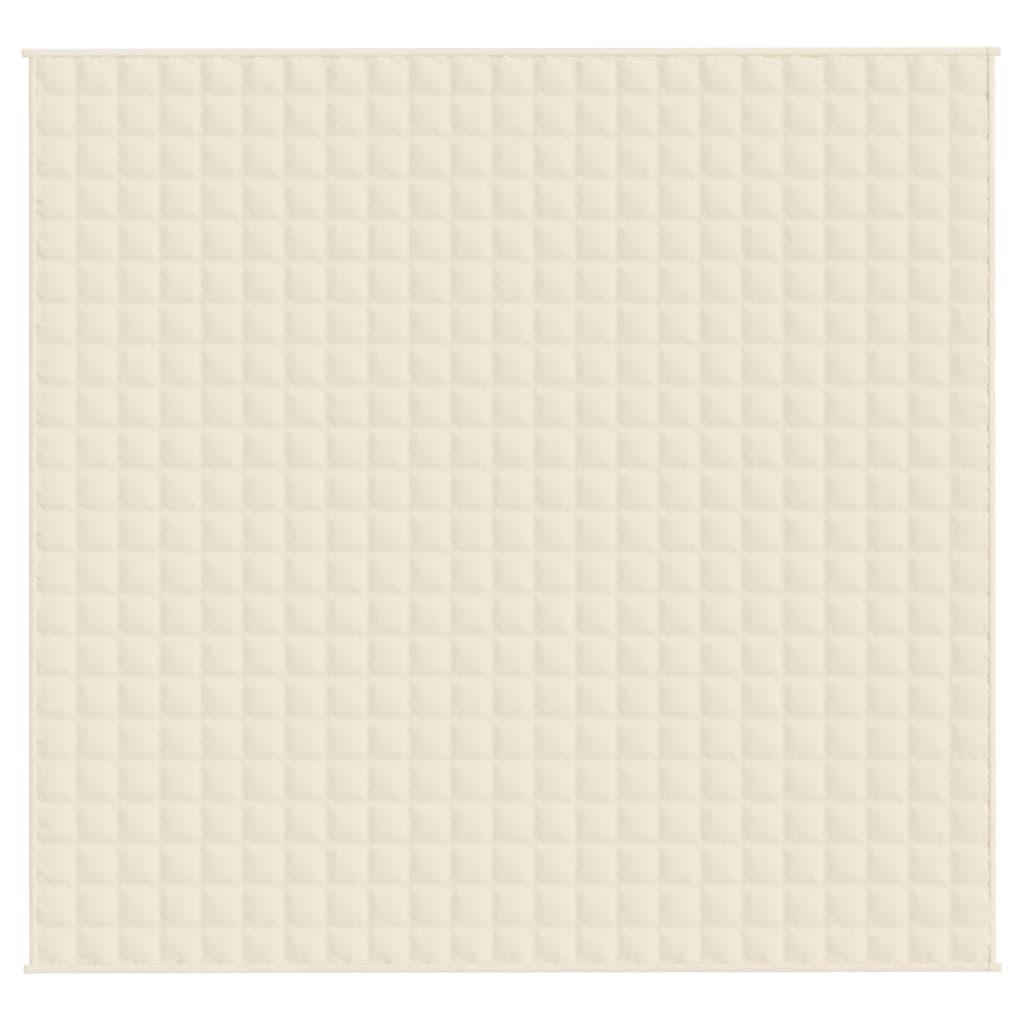 vidaXL Tyngdtäcke gräddvit 220x230 cm 15 kg tyg