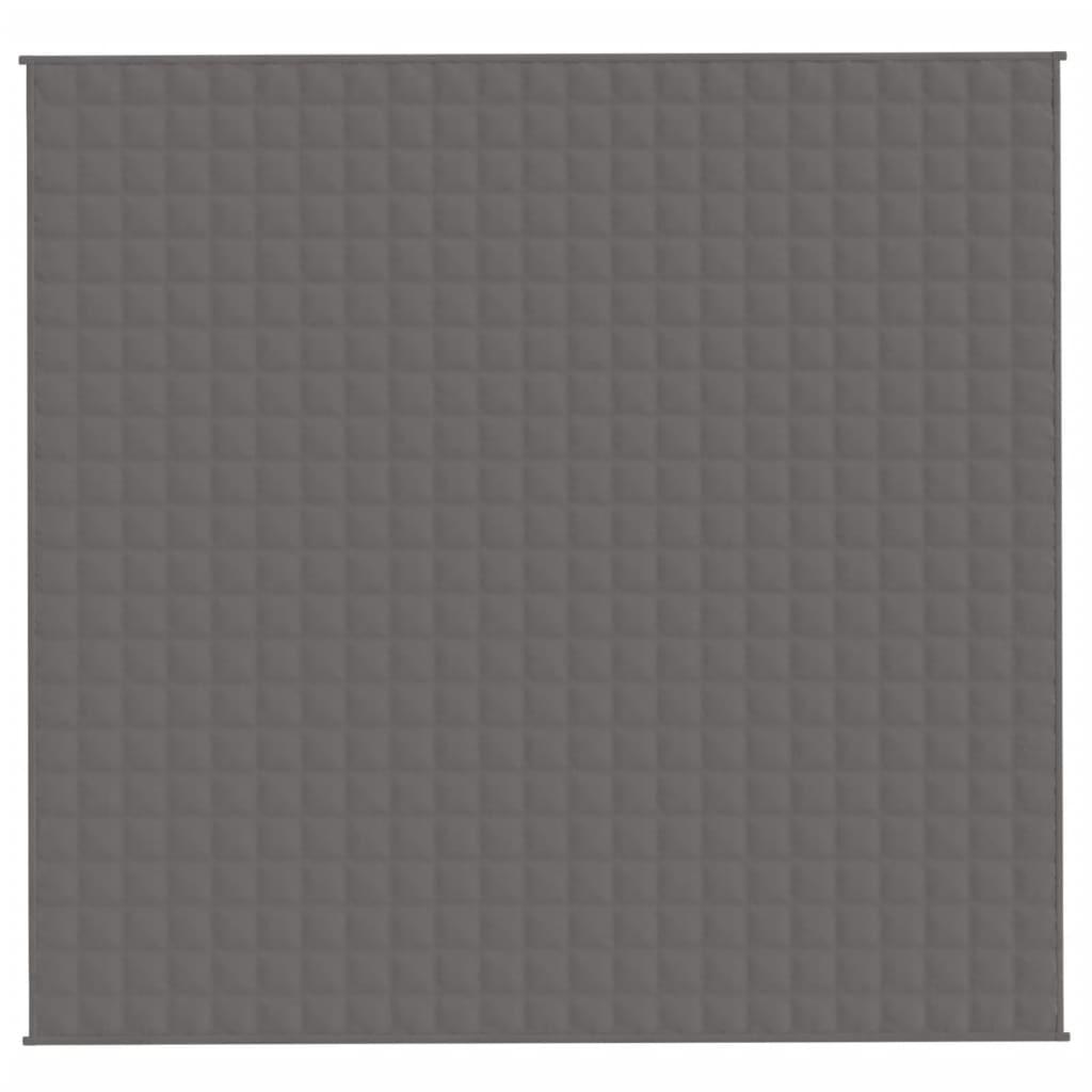 vidaXL Tyngdtäcke grå 220x230 cm 15 kg tyg