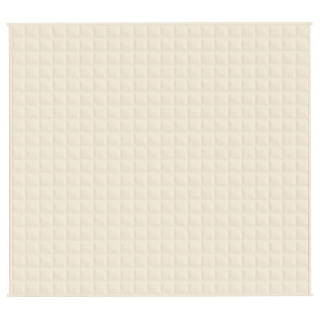 vidaXL Tyngdtäcke gräddvit 200x220 cm 13 kg tyg