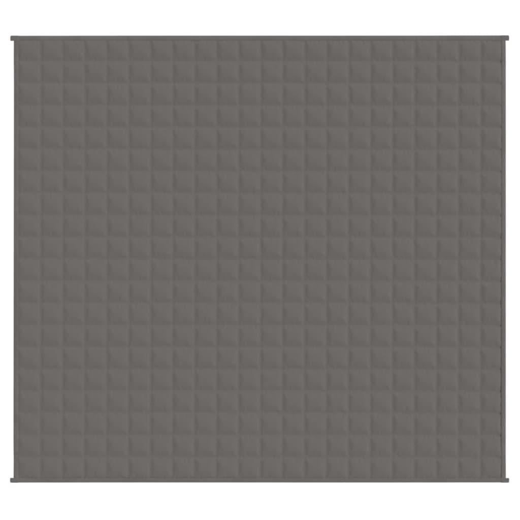 vidaXL Tyngdtäcke grå 200x230 cm 13 kg tyg