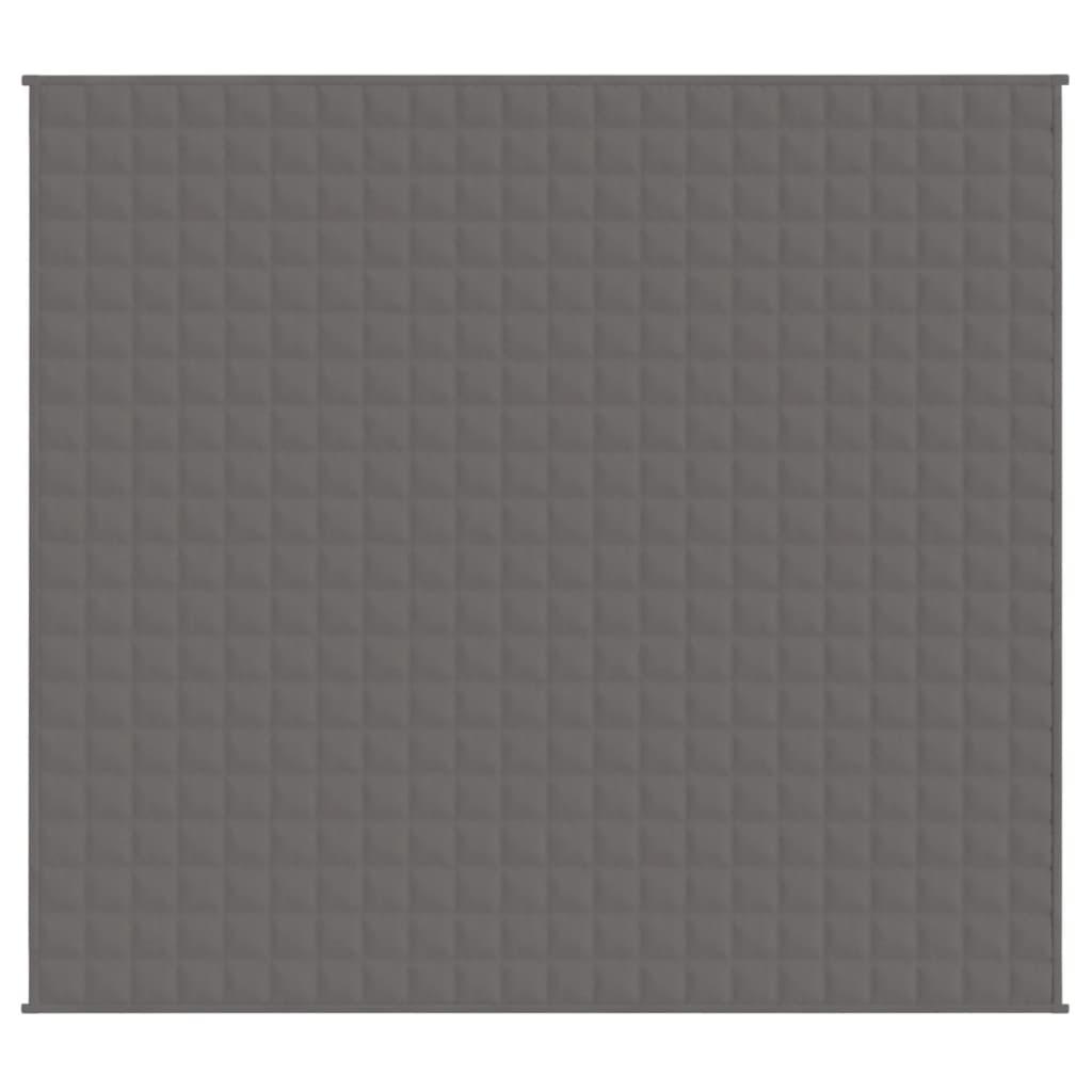 vidaXL Tyngdtäcke grå 200x230 cm 9 kg tyg