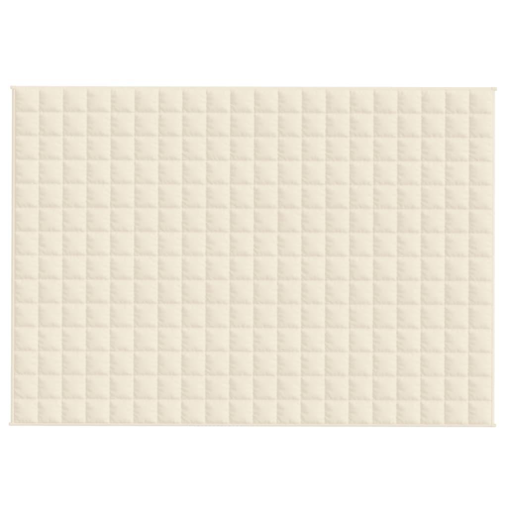 vidaXL Tyngdtäcke gräddvit 140x200 cm 10 kg tyg