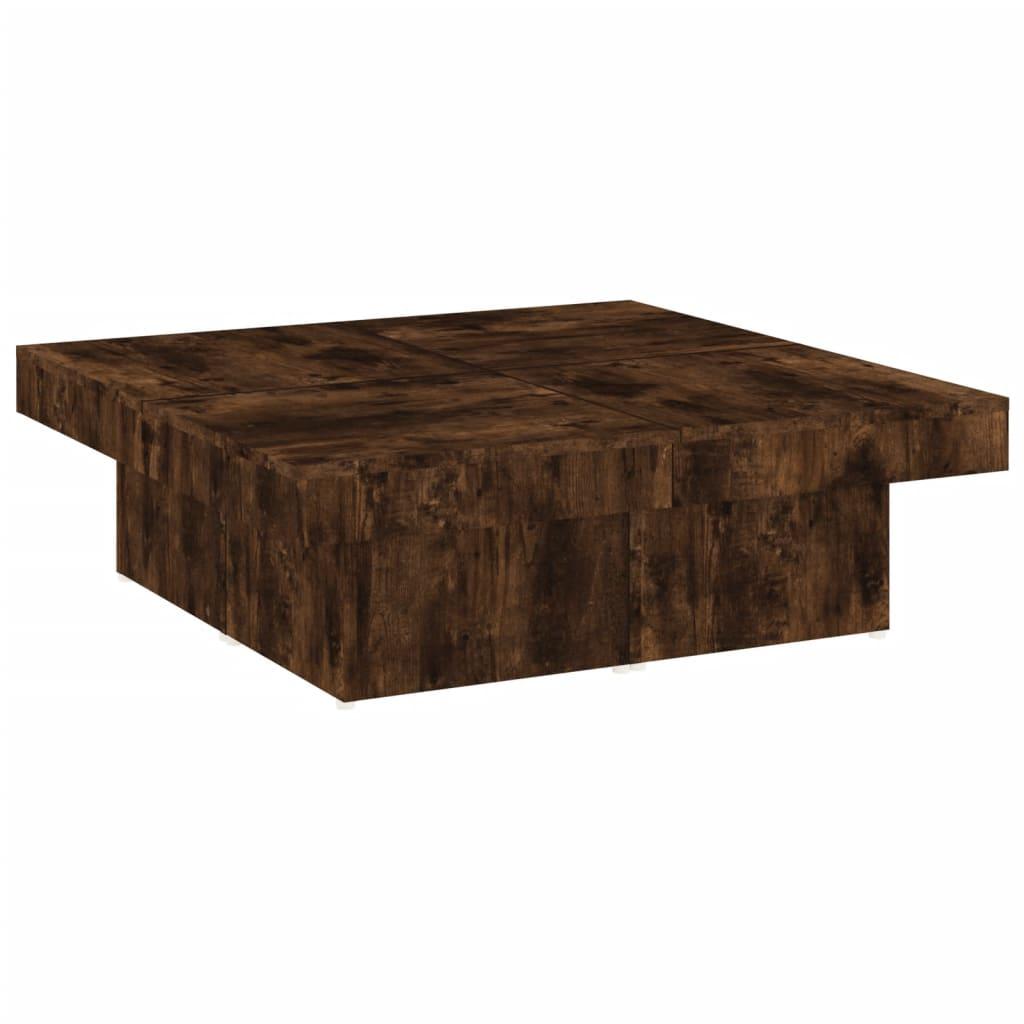 vidaXL Soffbord rökfärgad ek 90x90x28 cm konstruerat trä