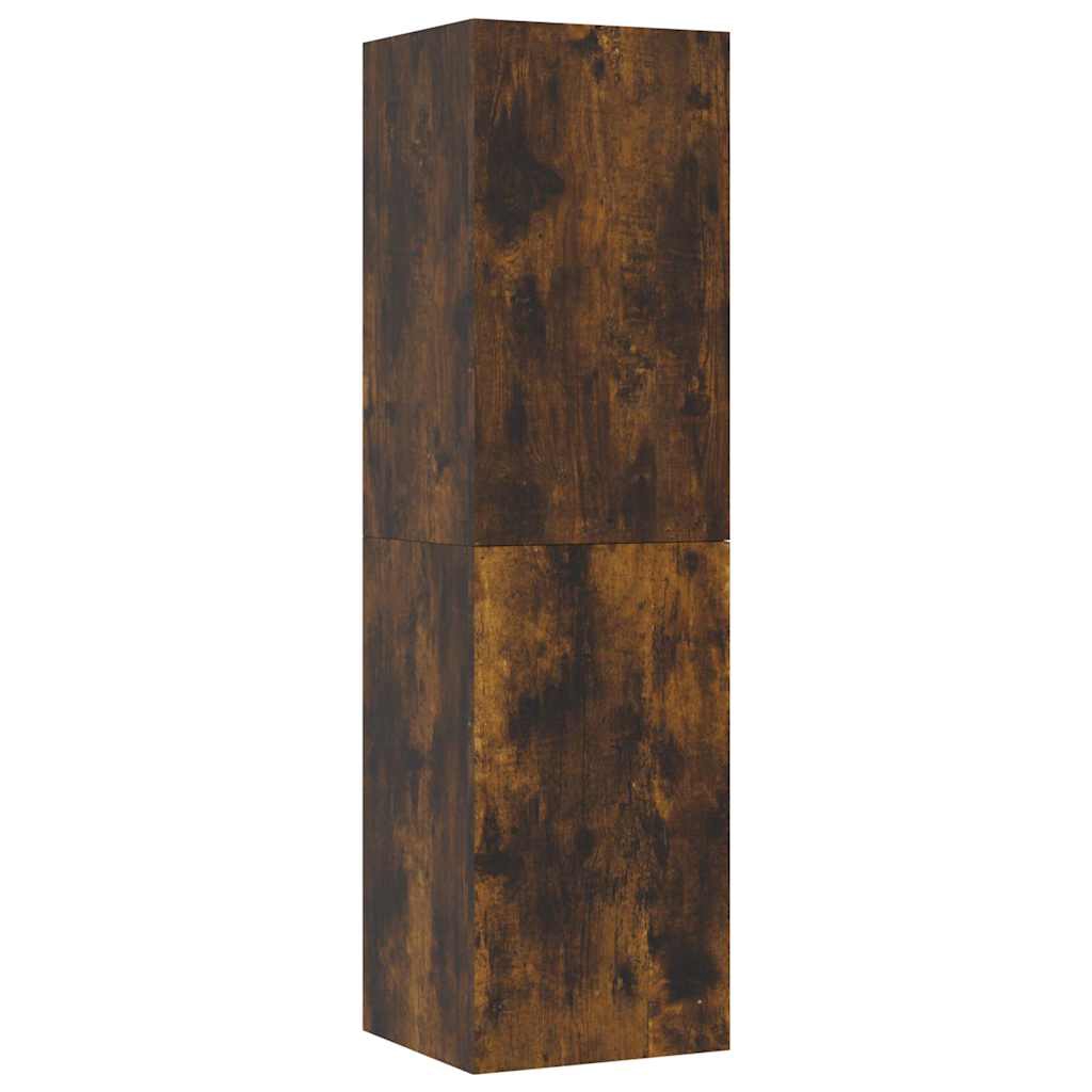 vidaXL Väggmonterad tv-bänk rökfärgad ek 30,5x30x110 cm