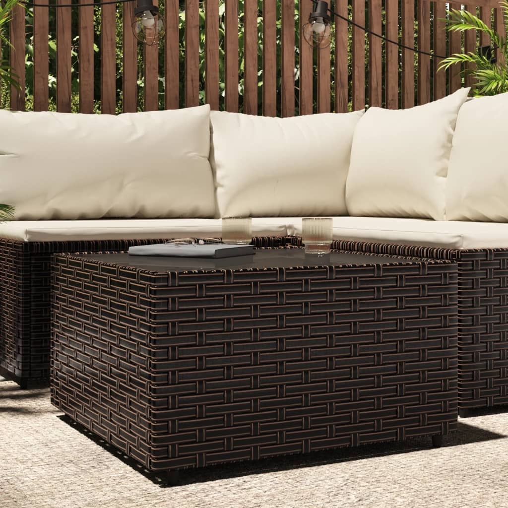 vidaXL Loungebord fyrkantigt brun 50x50x30 cm konstrotting
