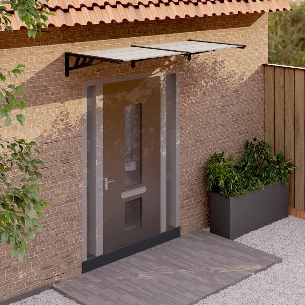 vidaXL Entrétak svart och transparent 199x90 cm polykarbonat