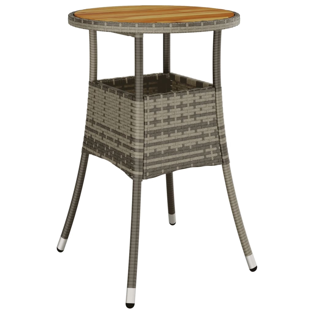 vidaXL Trädgårdsbord Ø60x75 cm akaciaträ och konstrotting