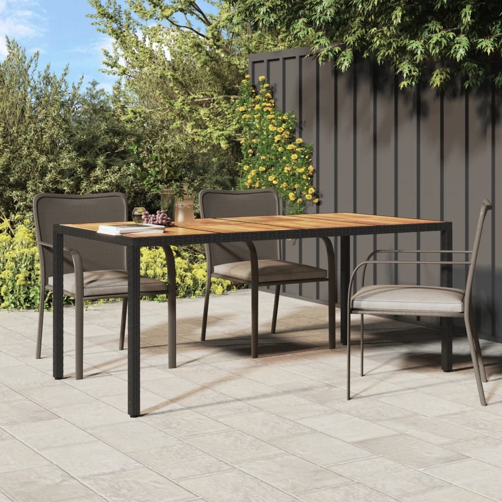 vidaXL Trädgårdsbord 190x90x75 cm konstrotting och akaciaträ