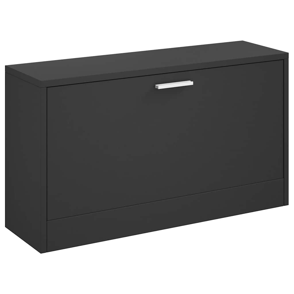 vidaXL Skobenk svart 80x24x45 cm konstruert tre