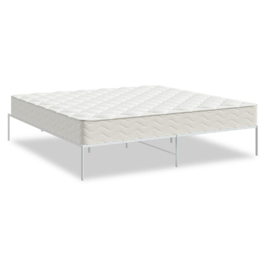 vidaXL Sängram metall vit 183x213 cm