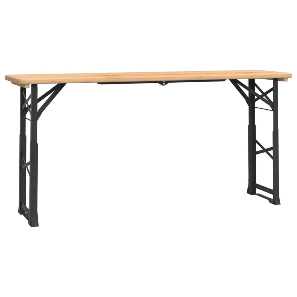 vidaXL Hopfällbart barbord 170x50x75/105 cm massiv gran