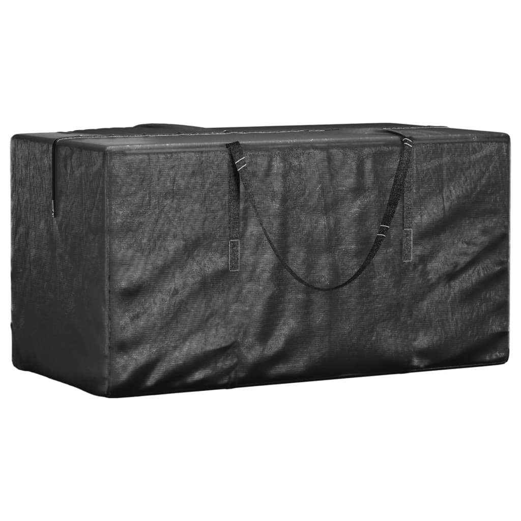 vidaXL Ulkotyynyjen säilytyskassi musta 150x75x75 cm polyeteeni