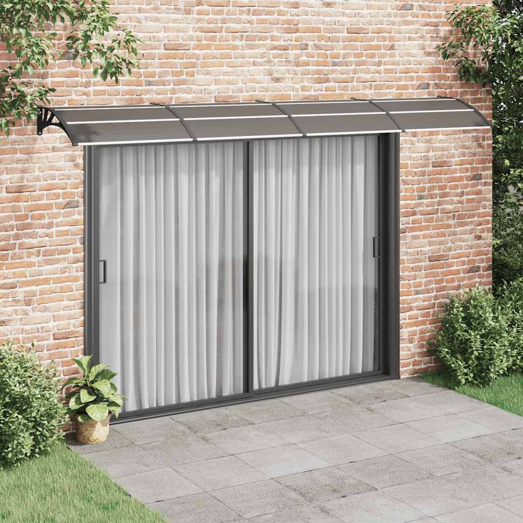 vidaXL Entrétak svart 400x100 cm polykarbonat