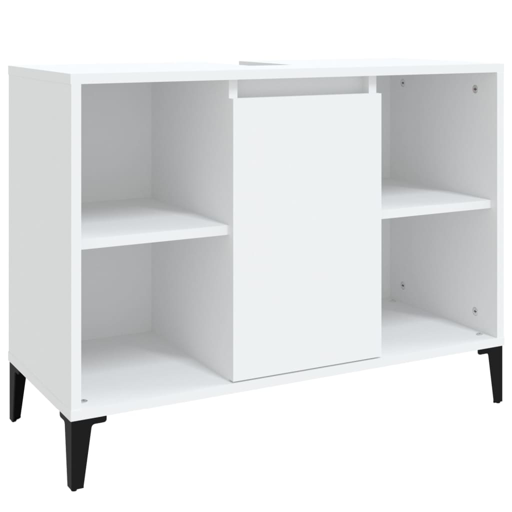 vidaXL Tvättställsskåp vit 80x33x60 cm konstruerat trä