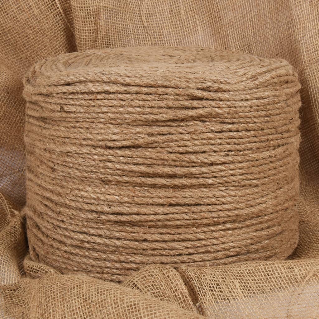 vidaXL Juterep 50 m lång 6 mm tjock