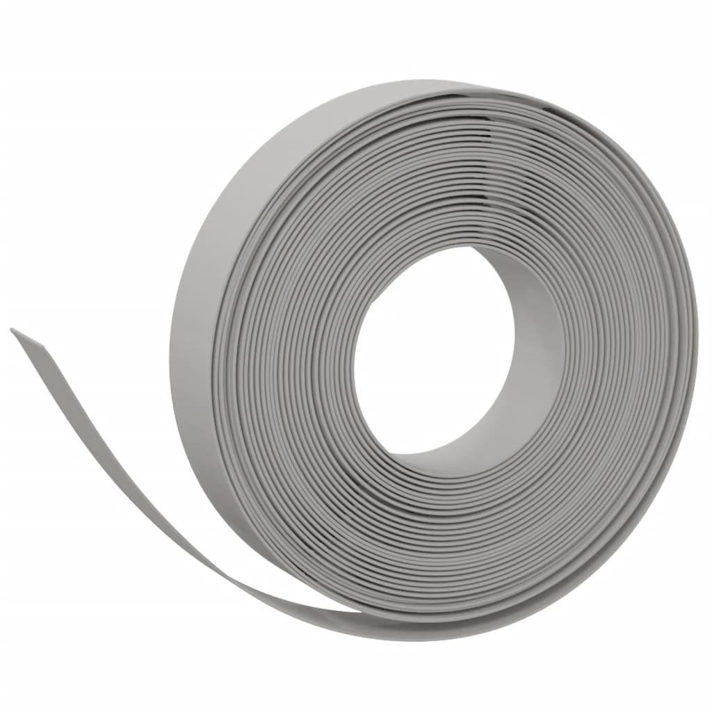 vidaXL Rabattkant grå 10 m 10 cm polyeten