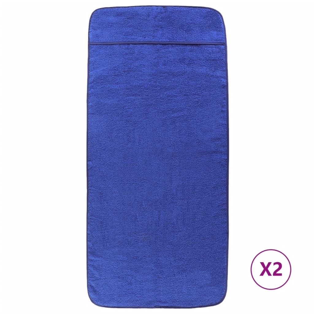 vidaXL Badhanddukar 2 st kungsblå 75x200 cm tyg 400 gsm