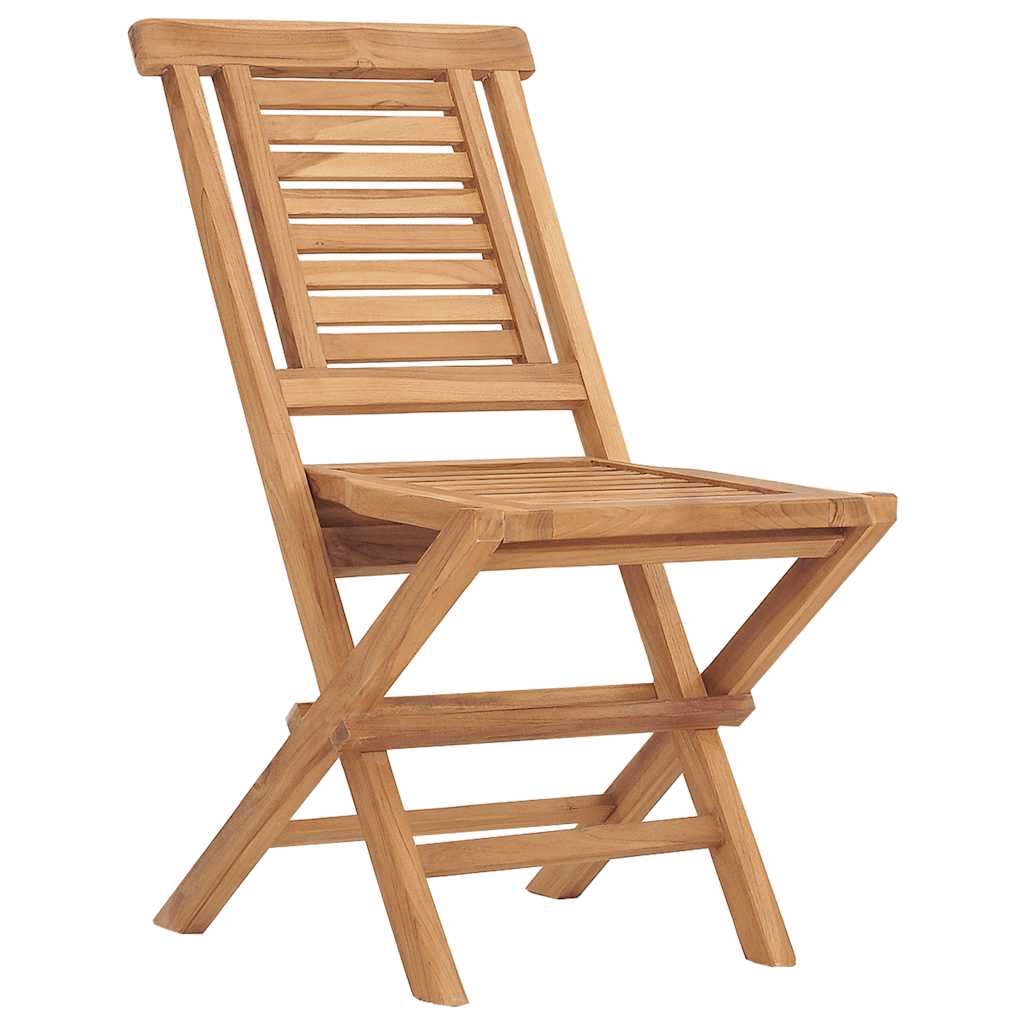 vidaXL Hopfällbara trädgårdsstolar 2 st 47x63x90 cm massiv teak