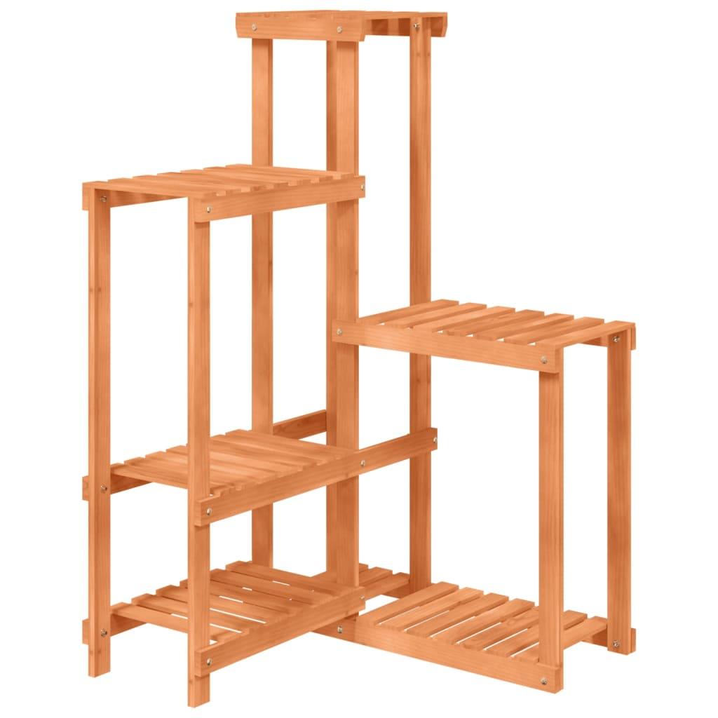 vidaXL Växtställ 62,5x61,5x101,5 cm massivt granträ