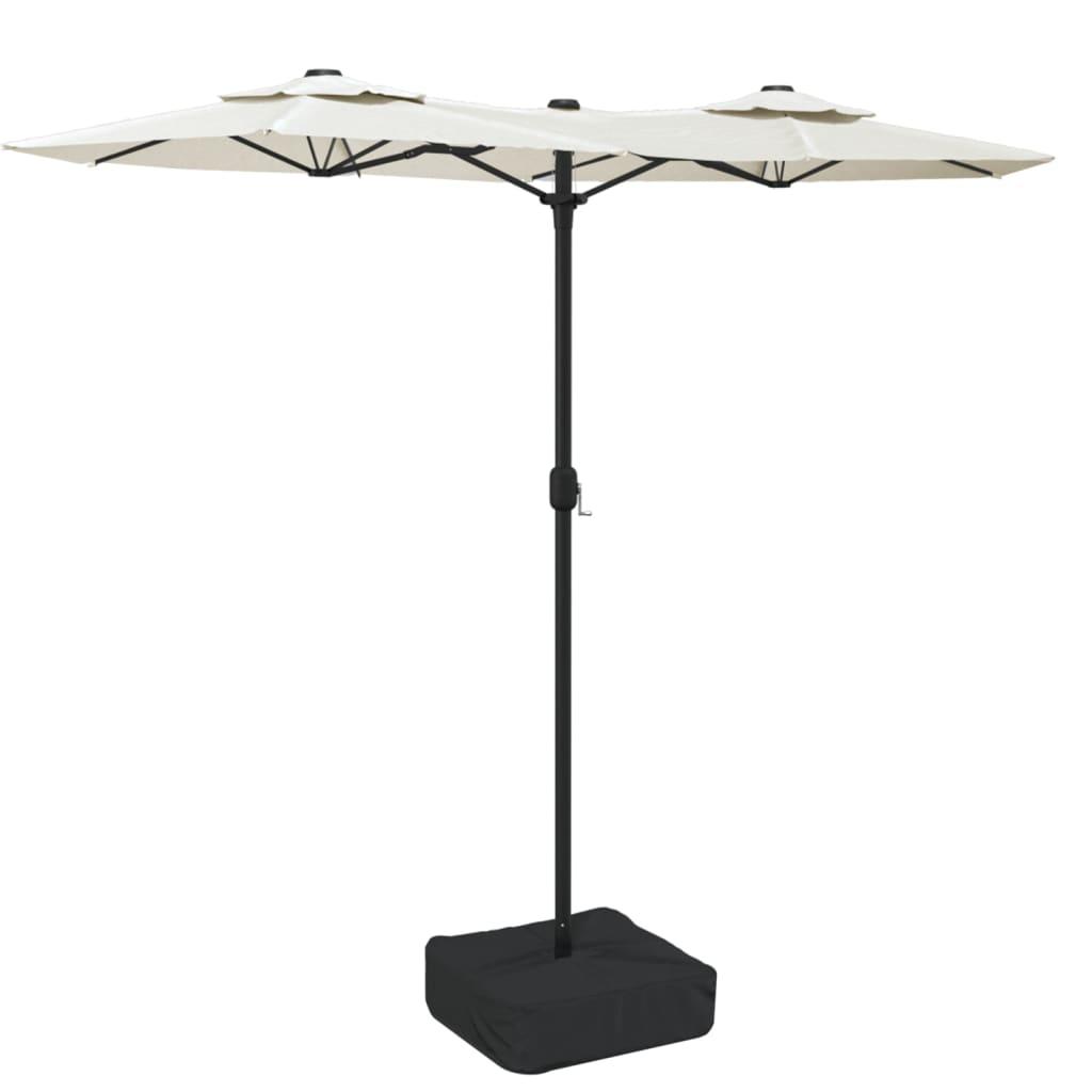 vidaXL Parasoll dubbelt sandvit 316x240 cm