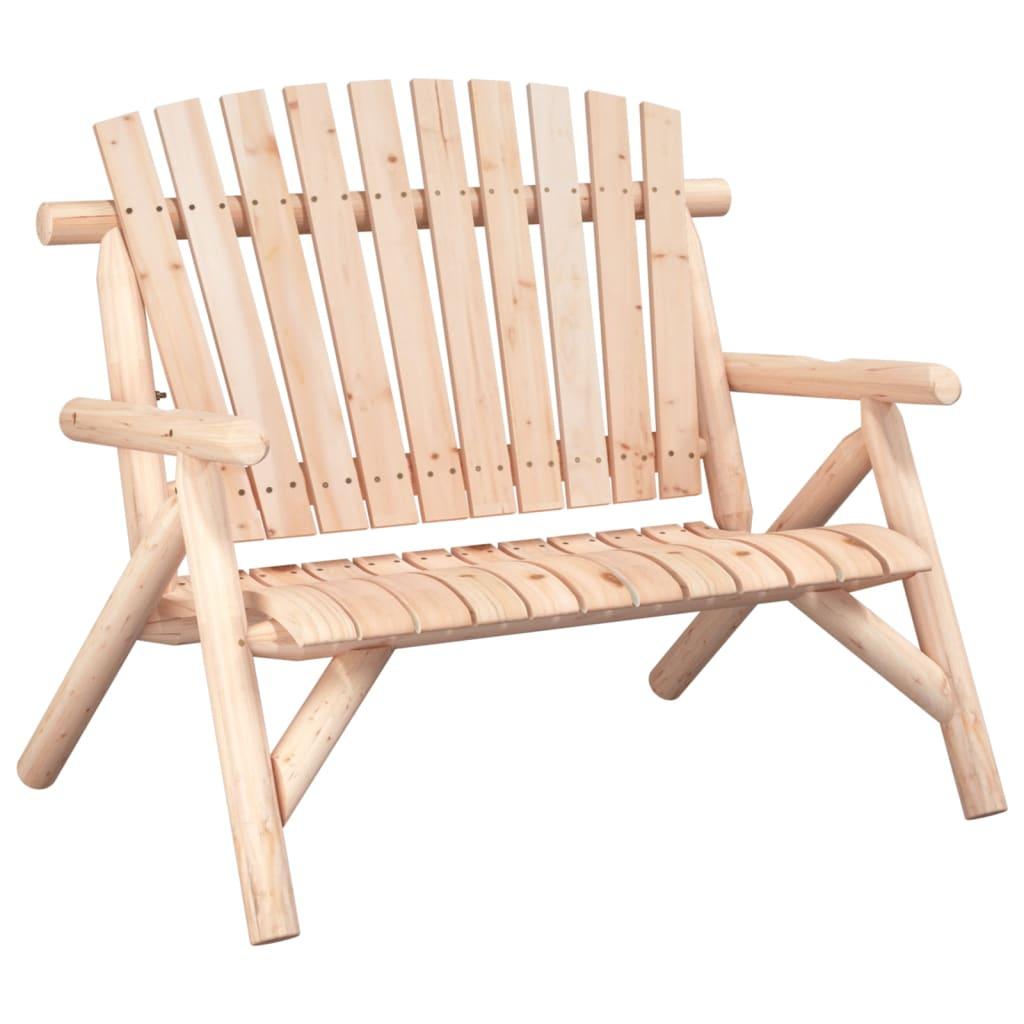 vidaXL Trädgårdsbänk 2-sits 119x85x98 cm massivt granträ