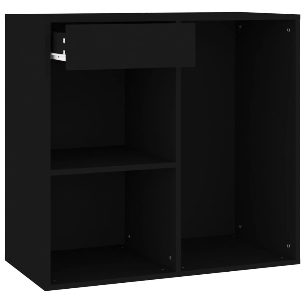 vidaXL Sminkskåp svart 80x40x75 cm konstruerat trä