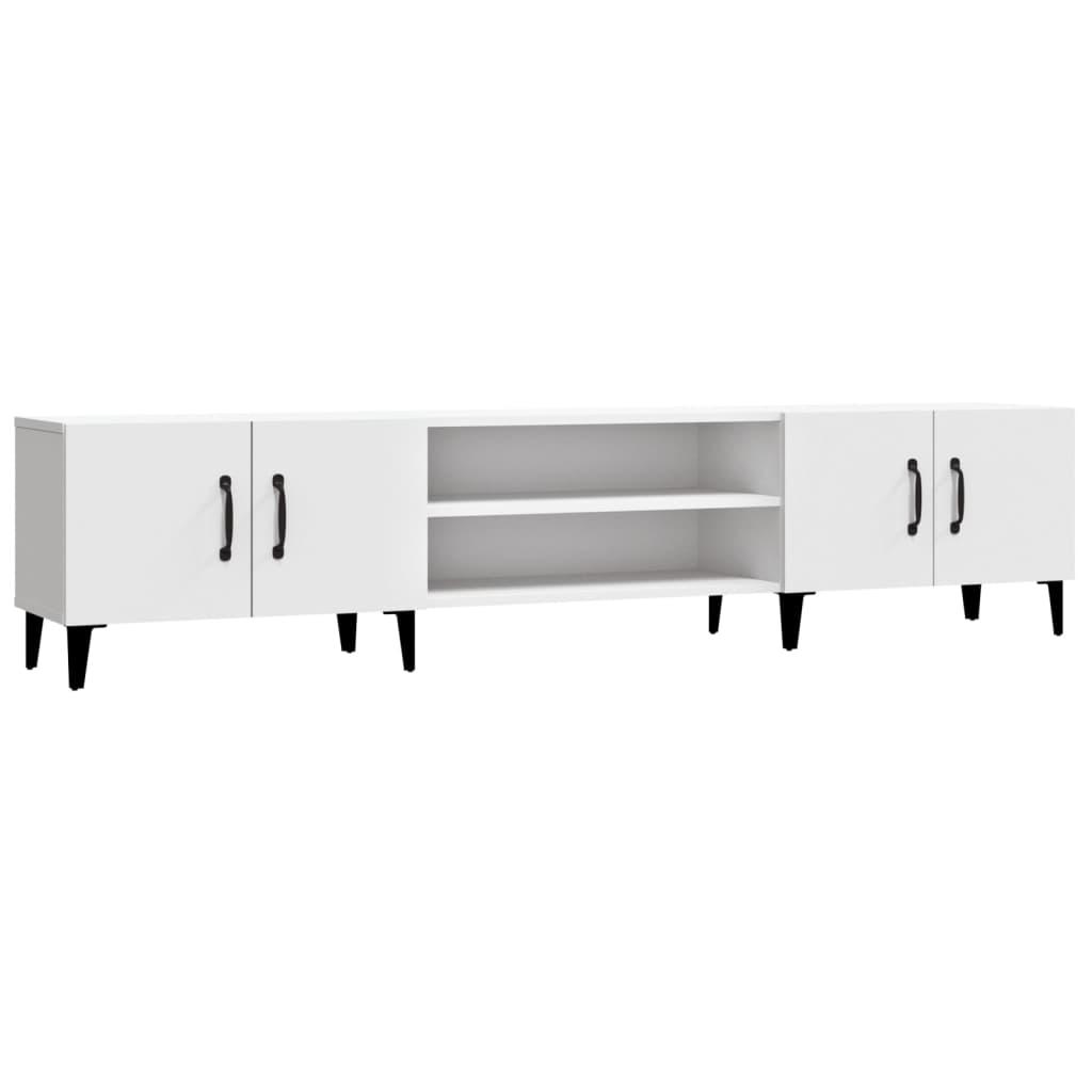 vidaXL tv-bord 180x31,5x40 cm konstrueret træ hvid