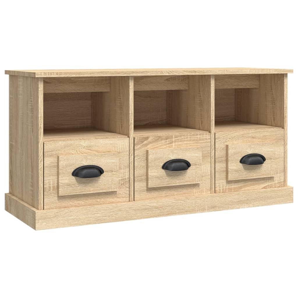 vidaXL Tv-bänk sonoma-ek 100x35x50 cm konstruerat trä