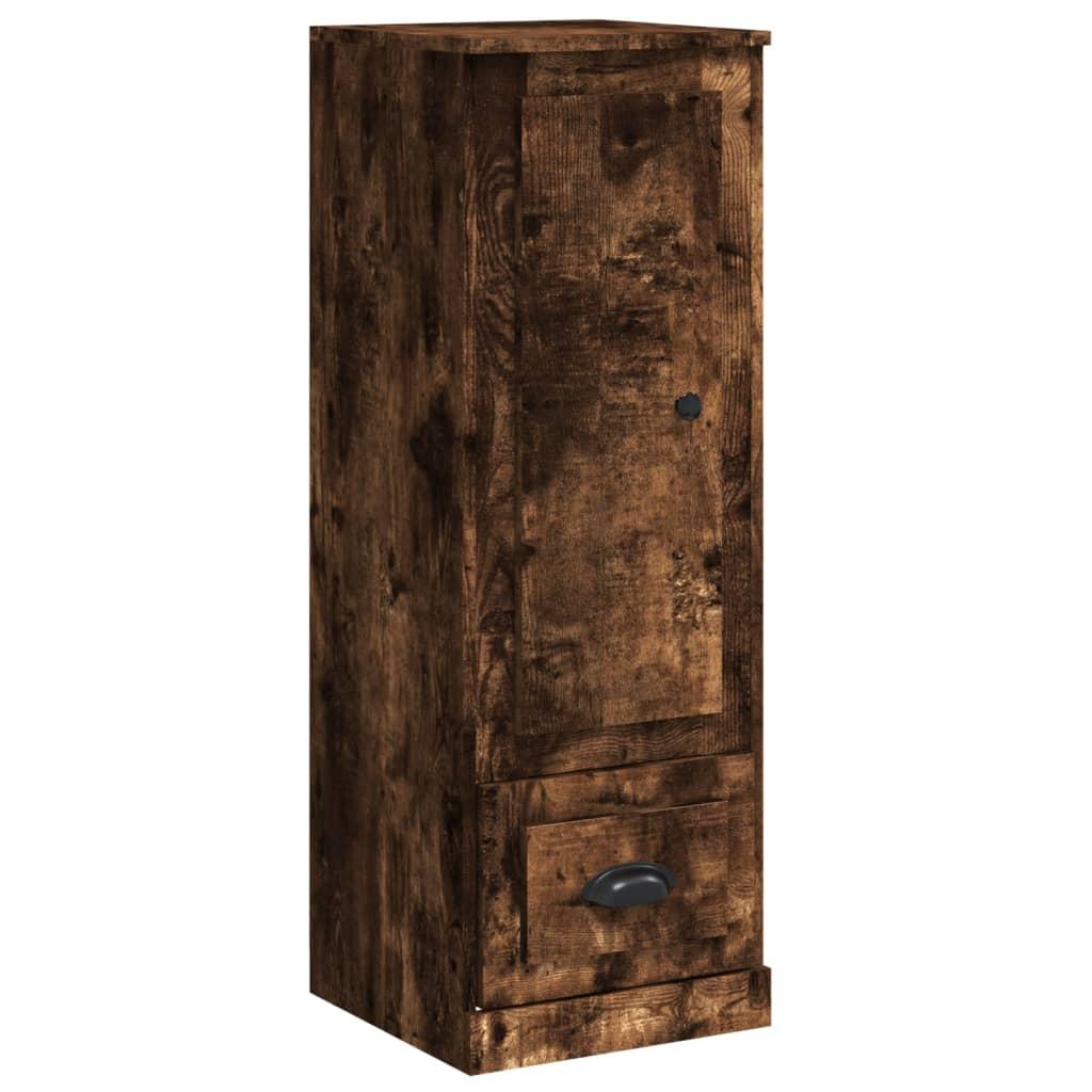 vidaXL Skåp rökfärgad ek 36x35,5x103,5 cm konstruerat trä