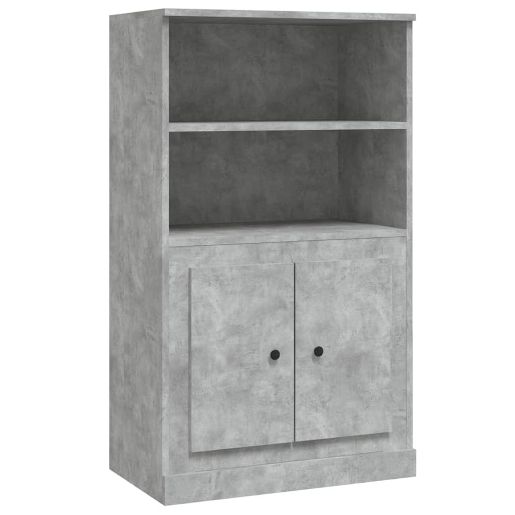 vidaXL Skåp betonggrå 60x35,5x103,5 cm konstruerat trä